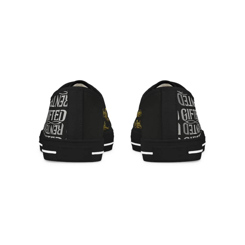 Luxury Graphic Low-Top Sneakers — “Gifted / Rented” Statement $65.00
