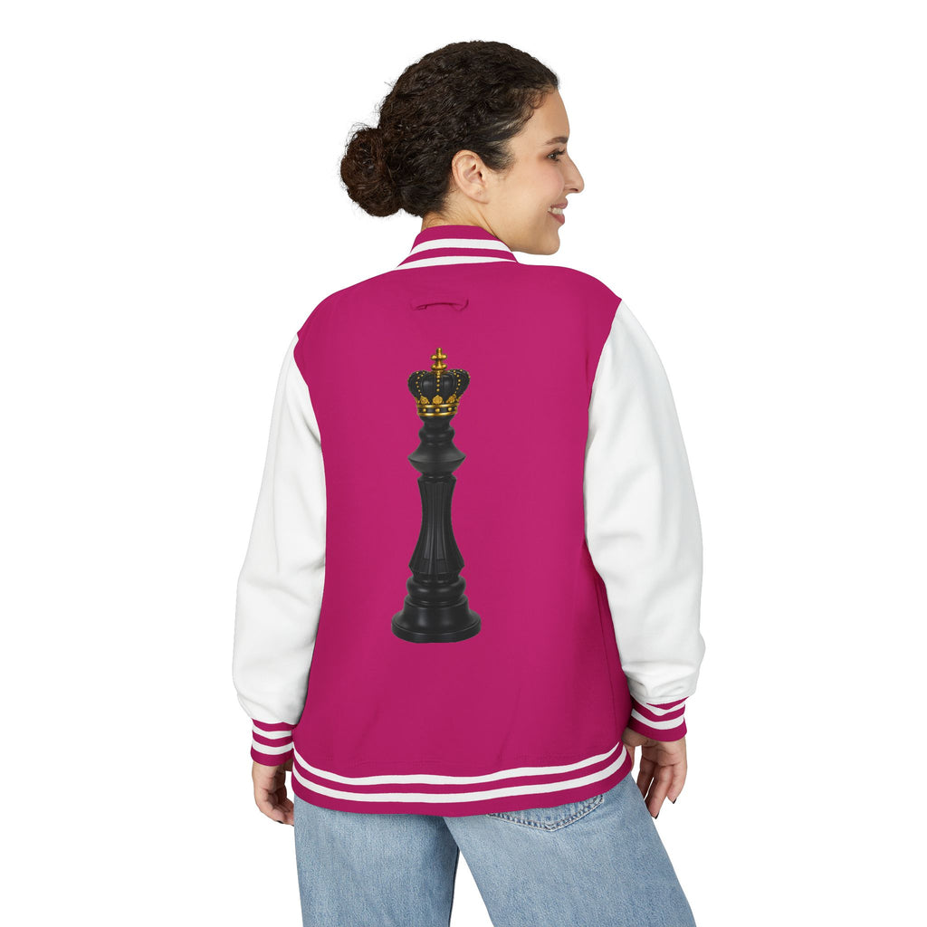Gifted not Rented Logo Chest Crowned King Icon Letterman Jacket $95