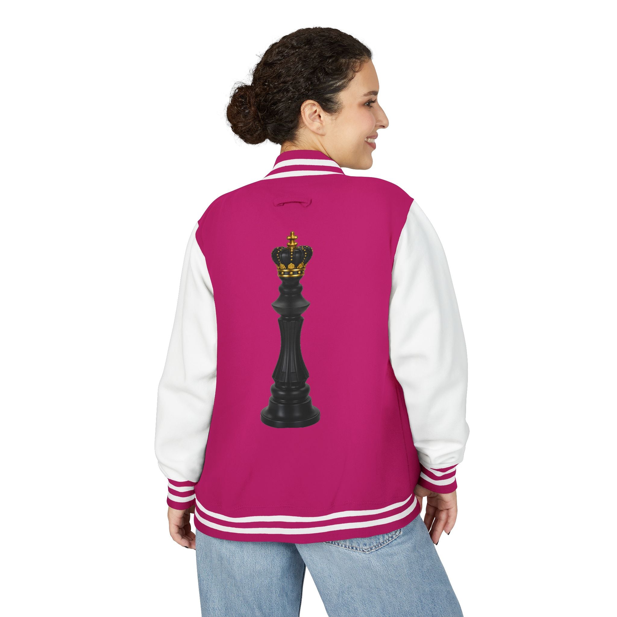Gifted not Rented Logo Chest Crowned King Icon Letterman Jacket $95
