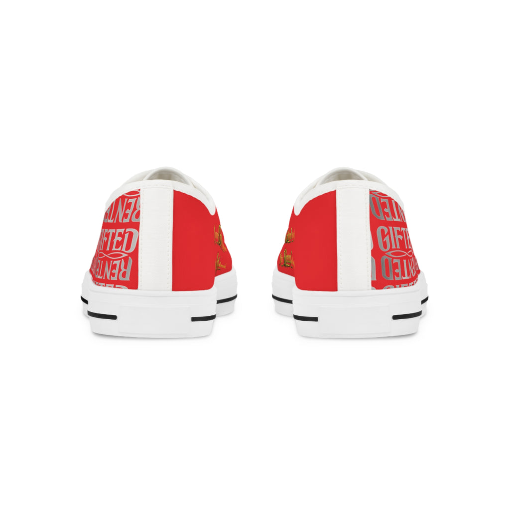 Luxury Graphic Low-Top Sneakers — “Gifted / Rented” Statement $65.00