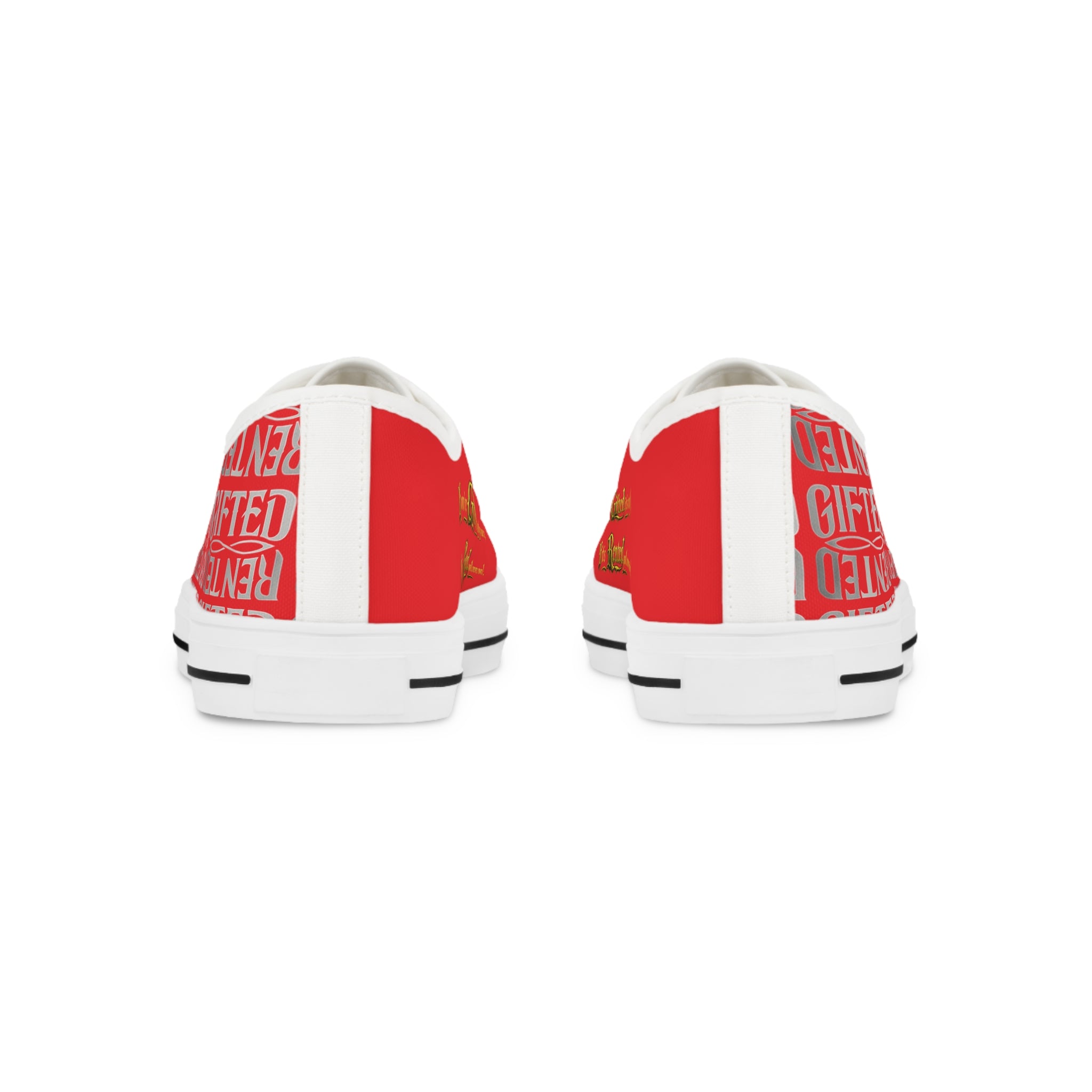 Luxury Graphic Low-Top Sneakers — “Gifted / Rented” Statement $65.00