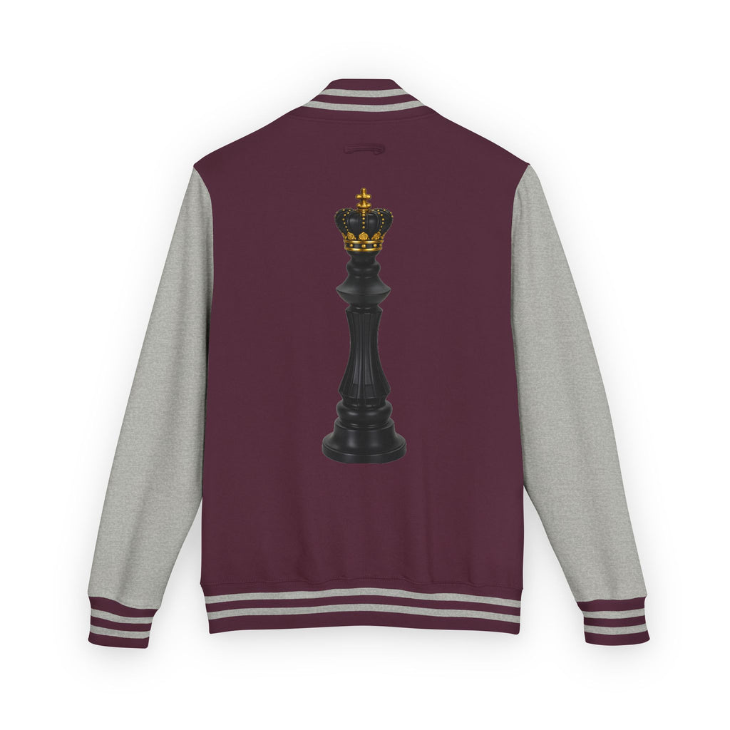 Gifted not Rented Logo Chest Crowned King Icon Letterman Jacket $95