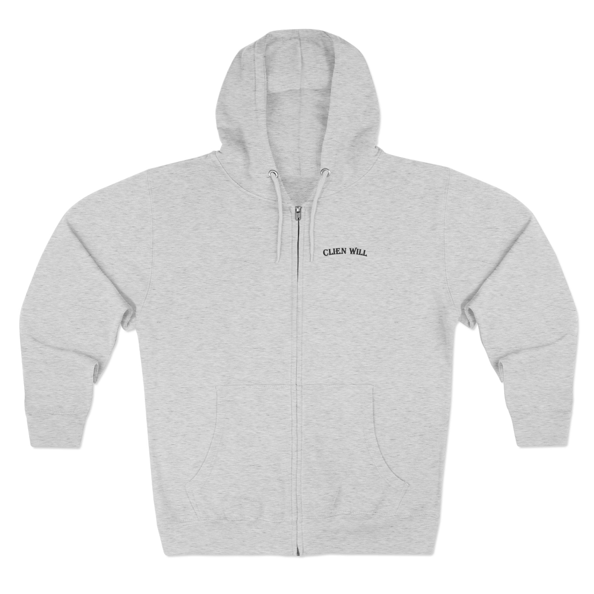 CLIEN WILL FORM COMPLIANT ZIP Hoodie | Minimal Streetwear