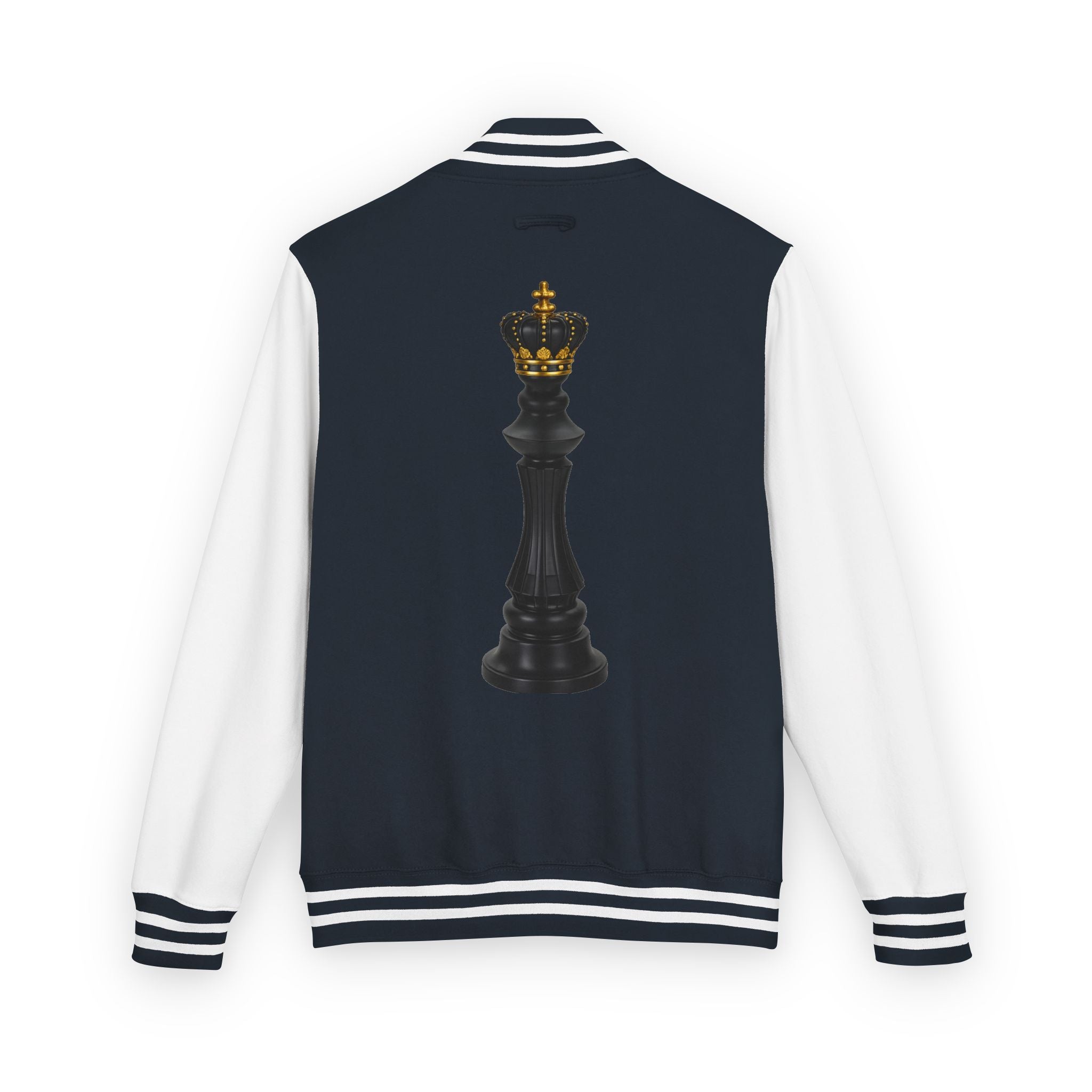 Gifted not Rented Logo Chest Crowned King Icon Letterman Jacket $95