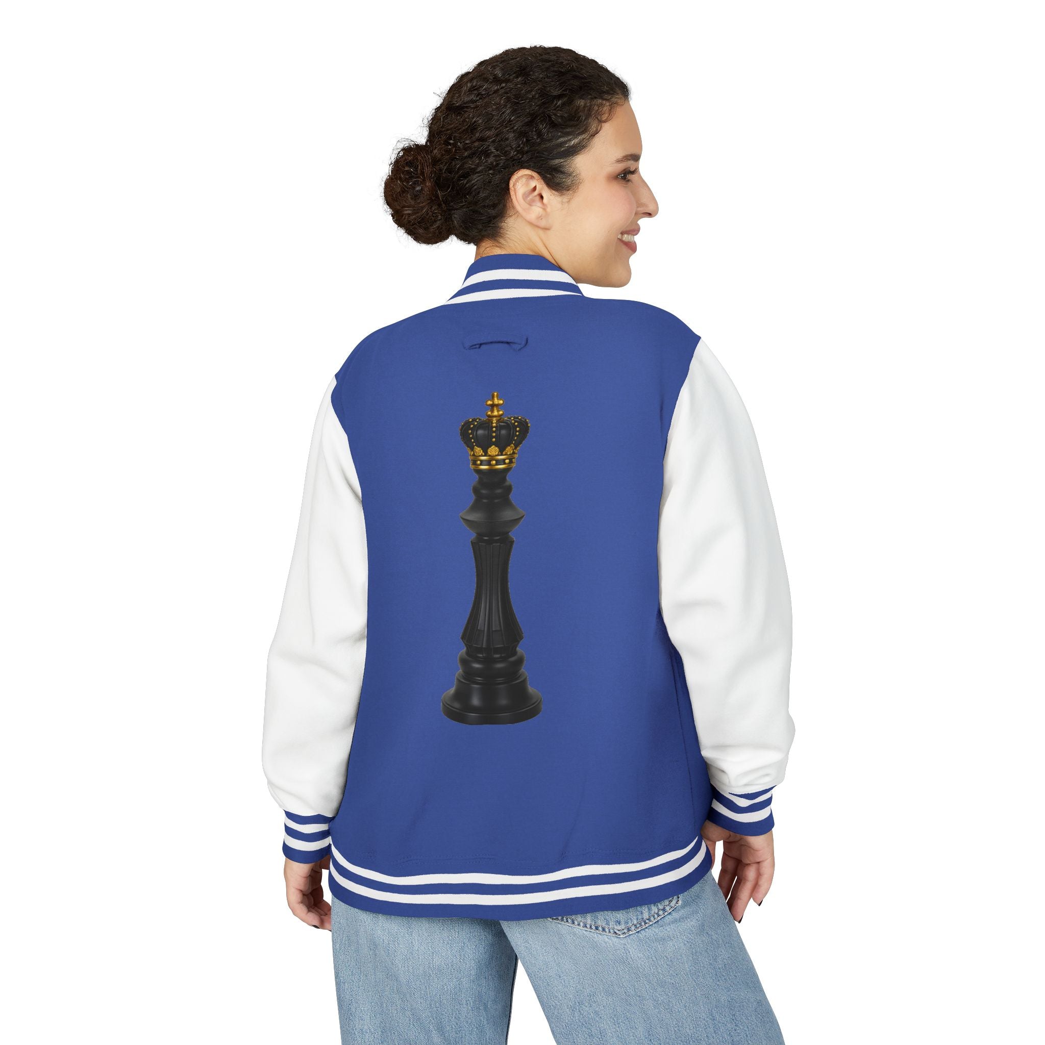 Gifted not Rented Logo Chest Crowned King Icon Letterman Jacket $95