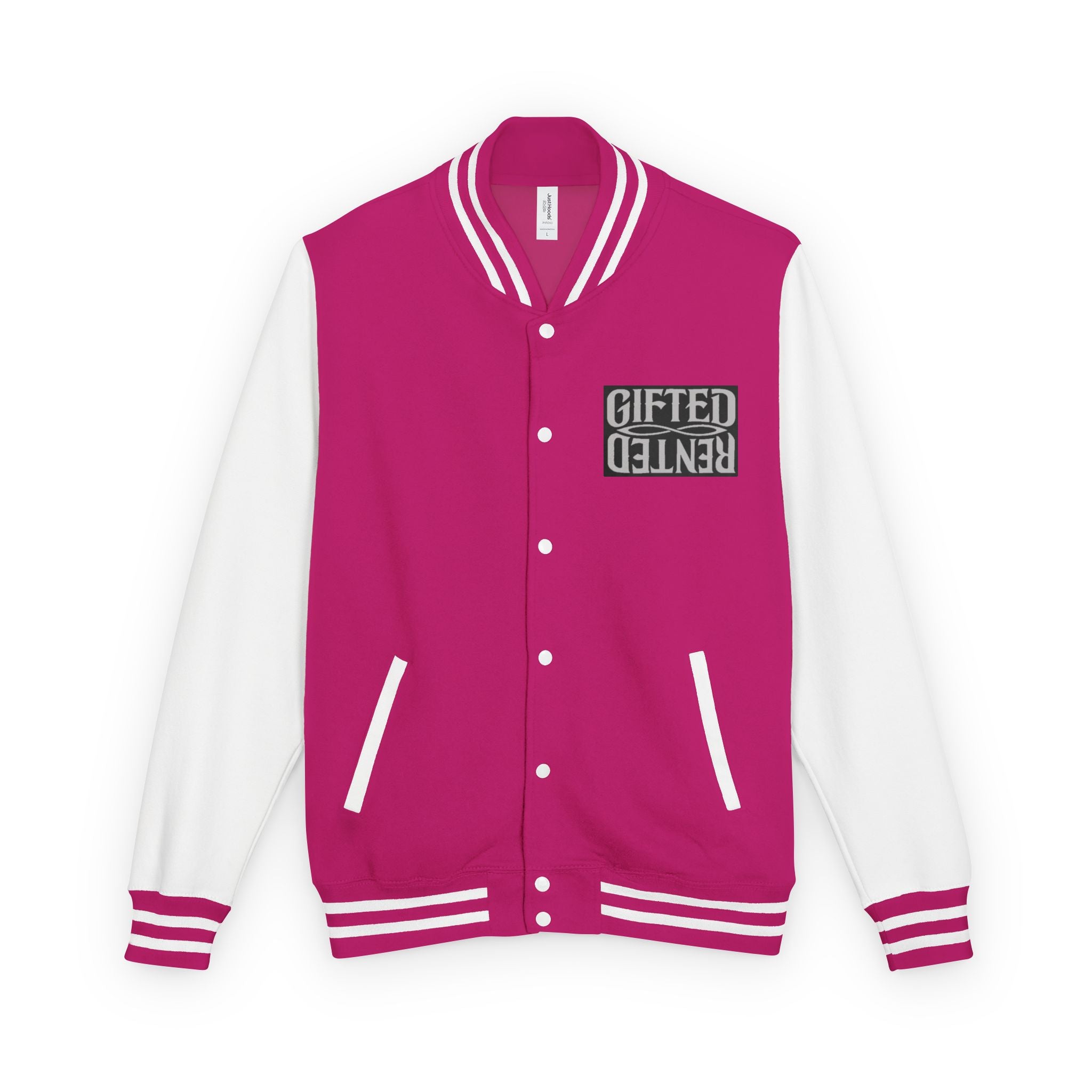 Gifted not Rented Logo Chest Crowned King Icon Letterman Jacket $95