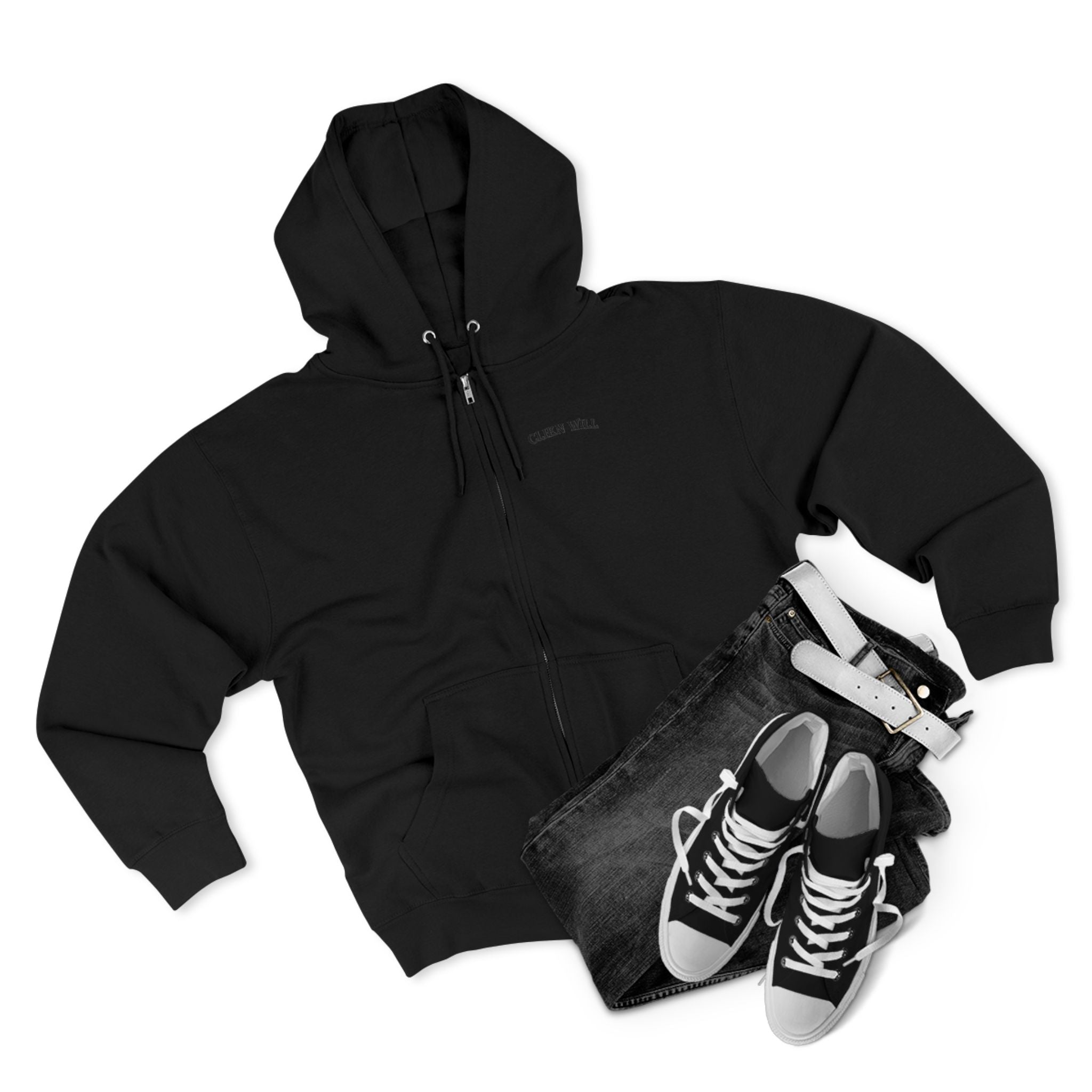 CLIEN WILL FORM COMPLIANT ZIP Hoodie | Minimal Streetwear
